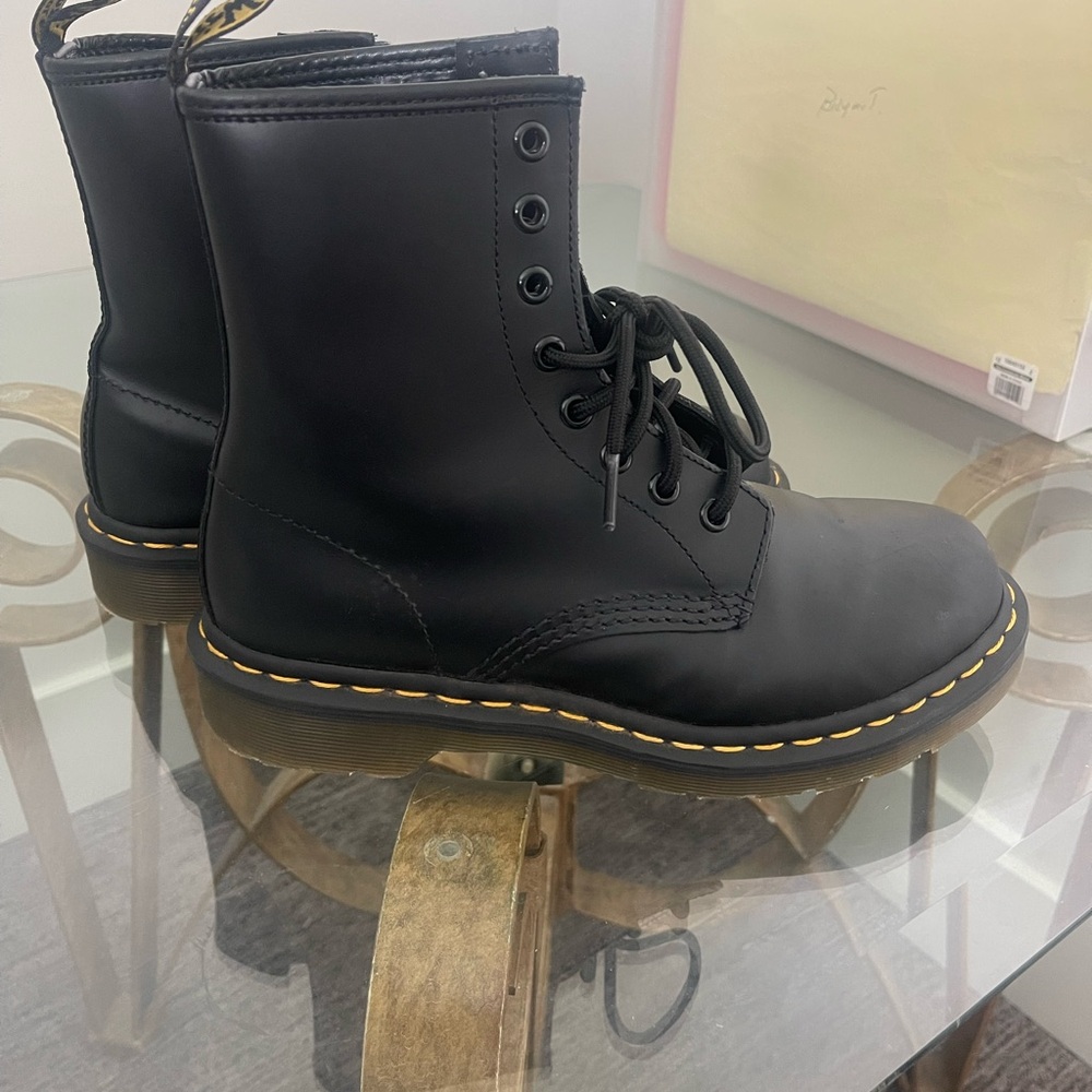 Dr. Martens Black Leather Lace-Up Boots